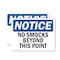 Signmission No Smocks Beyond This Point OSHA Notice Sign, Vinyl Decal, 5in W x 3.5in L, 2PK OS-2PACK-NS-D-35-L-14798 - alternate 1
